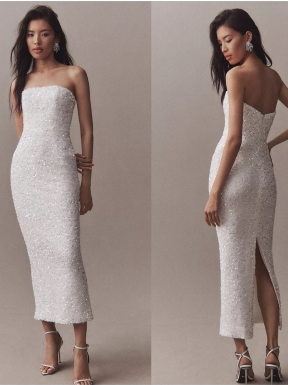 HELSI Leslie Strapless Dress White Bridal XS